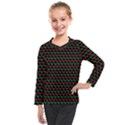 Geometric Pattern Design Line Kids  Long Mesh T-Shirt View1