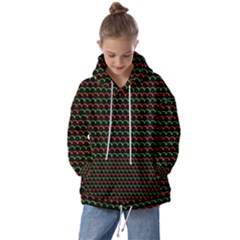 Geometric Pattern Design Line Kids  Oversized Hoodie