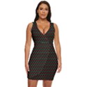 Geometric Pattern Design Line Draped Bodycon Dress View1