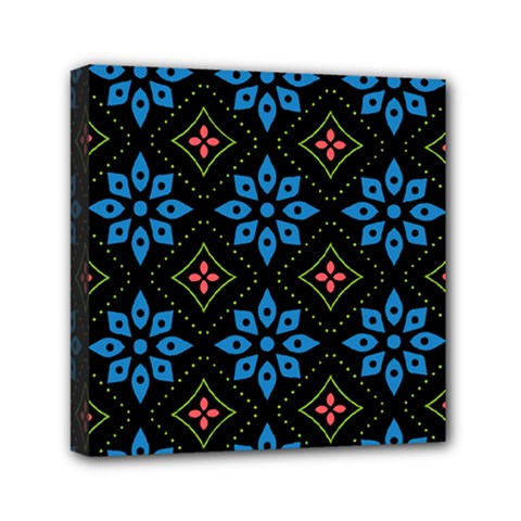 Flowers Pattern Floral Seamless Mini Canvas 6  X 6  (stretched)