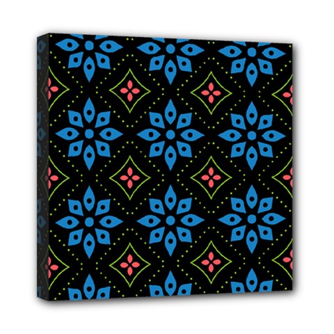 Flowers Pattern Floral Seamless Mini Canvas 8  X 8  (stretched)