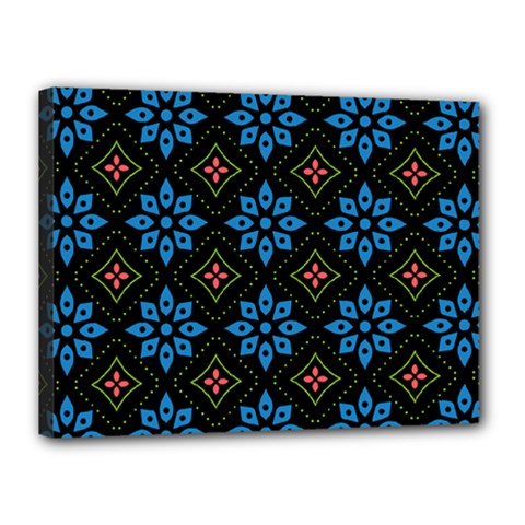 Flowers Pattern Floral Seamless Canvas 16  X 12  (stretched)