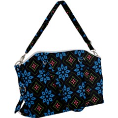 Flowers Pattern Floral Seamless Canvas Crossbody Bag