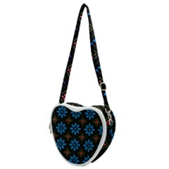 Flowers Pattern Floral Seamless Heart Shoulder Bag