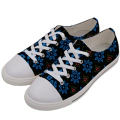 Flowers Pattern Floral Seamless Women s Low Top Canvas Sneakers