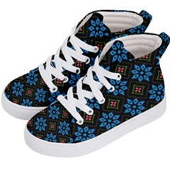 Flowers Pattern Floral Seamless Kids  Hi-top Skate Sneakers