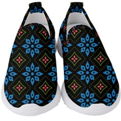 Flowers Pattern Floral Seamless Kids  Slip On Sneakers