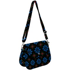 Flowers Pattern Floral Seamless Saddle Handbag