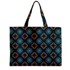 Flowers Pattern Design Abstract Zipper Mini Tote Bag by Maspions