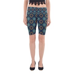 Flowers Pattern Design Abstract Yoga Cropped Leggings