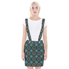 Flowers Pattern Design Abstract Braces Suspender Skirt