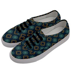 Flowers Pattern Design Abstract Men s Classic Low Top Sneakers