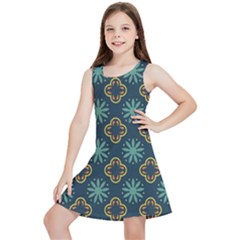 Flowers Pattern Design Abstract Kids  Lightweight Sleeveless Dress by Maspions