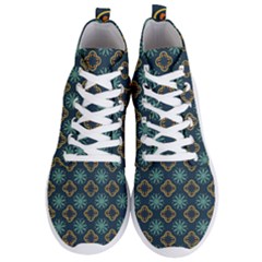 Flowers Pattern Design Abstract Men s Lightweight High Top Sneakers