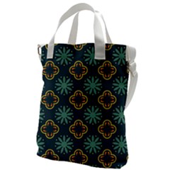 Flowers Pattern Design Abstract Canvas Messenger Bag