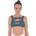 Flowers Pattern Design Abstract Bandaged Up Bikini Top View1