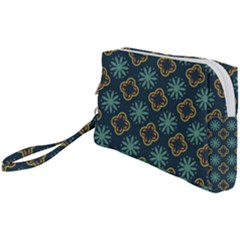 Flowers Pattern Design Abstract Wristlet Pouch Bag (small)