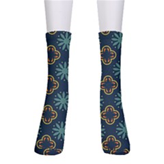 Flowers Pattern Design Abstract Crew Socks by Maspions