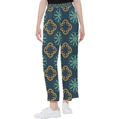 Flowers Pattern Design Abstract Women s Pants 