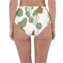 Nasturtium Flowers Plant Leaves Reversible High-Waist Bikini Bottoms View4