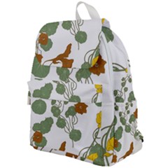 Nasturtium Flowers Plant Leaves Top Flap Backpack