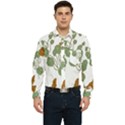 Nasturtium Flowers Plant Leaves Men s Long Sleeve Pocket Shirt  View1