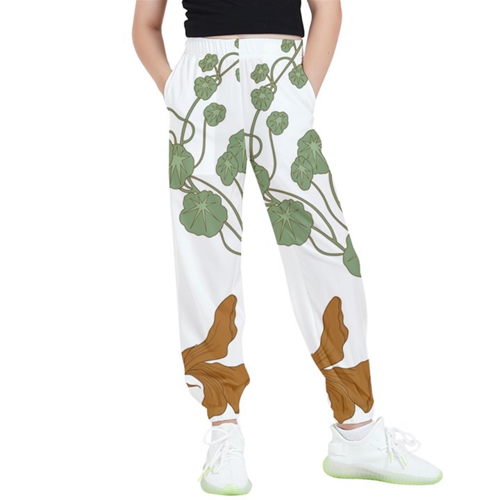 Nasturtium Flowers Plant Leaves Kids  Joggers