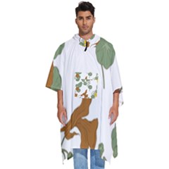 Nasturtium Flowers Plant Leaves Men s Hooded Rain Ponchos by Maspions