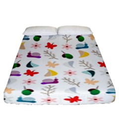 Snails Butterflies Pattern Seamless Fitted Sheet (king Size)