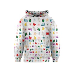 Snails Butterflies Pattern Seamless Kids  Pullover Hoodie