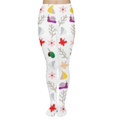 Snails Butterflies Pattern Seamless Tights