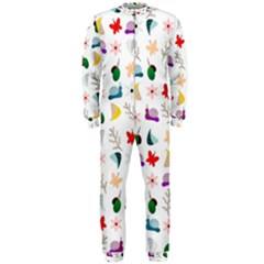 Snails Butterflies Pattern Seamless Onepiece Jumpsuit (men)