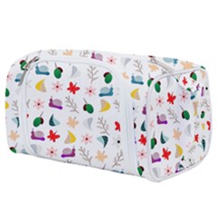 Snails Butterflies Pattern Seamless Toiletries Pouch