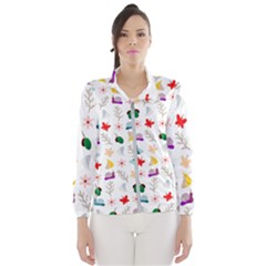 Snails Butterflies Pattern Seamless Women s Windbreaker