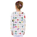 Snails Butterflies Pattern Seamless Kids  Long Sleeve T-Shirt View2