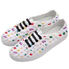 Snails Butterflies Pattern Seamless Women s Classic Low Top Sneakers