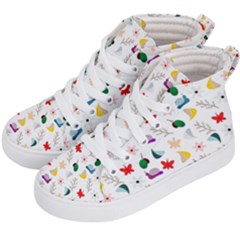 Snails Butterflies Pattern Seamless Kids  Hi-top Skate Sneakers