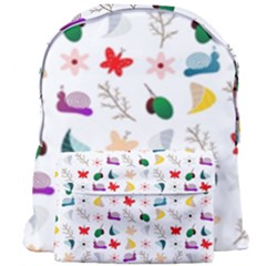 Snails Butterflies Pattern Seamless Giant Full Print Backpack