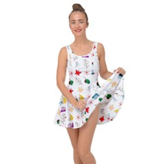 Snails Butterflies Pattern Seamless Inside Out Casual Dress