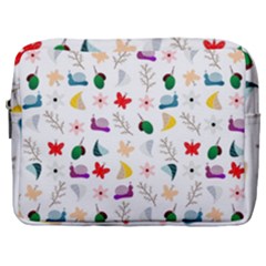 Snails Butterflies Pattern Seamless Make Up Pouch (large)