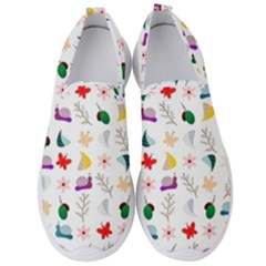 Snails Butterflies Pattern Seamless Men s Slip On Sneakers