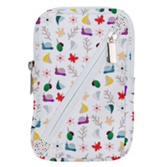 Snails Butterflies Pattern Seamless Belt Pouch Bag (large)