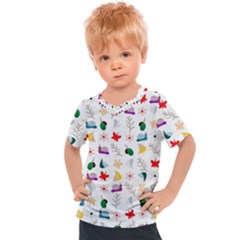 Snails Butterflies Pattern Seamless Kids  Sports T-shirt