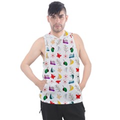 Snails Butterflies Pattern Seamless Men s Sleeveless Hoodie