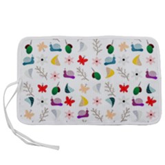 Snails Butterflies Pattern Seamless Pen Storage Case (s) by Maspions