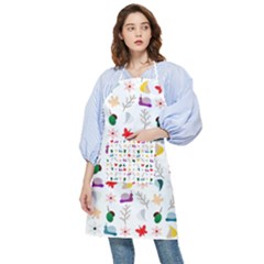 Snails Butterflies Pattern Seamless Pocket Apron