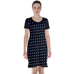 Pattern Dots Dot Seamless Short Sleeve Nightdress