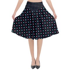 Pattern Dots Dot Seamless Flared Midi Skirt