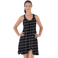 Pattern Dots Dot Seamless Show Some Back Chiffon Dress