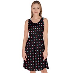 Pattern Dots Dot Seamless Knee Length Skater Dress With Pockets by Maspions